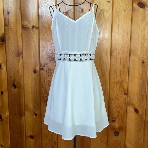 SHEIN white dress mini dress western wedding bridal dress size medium light - Picture 2 of 8